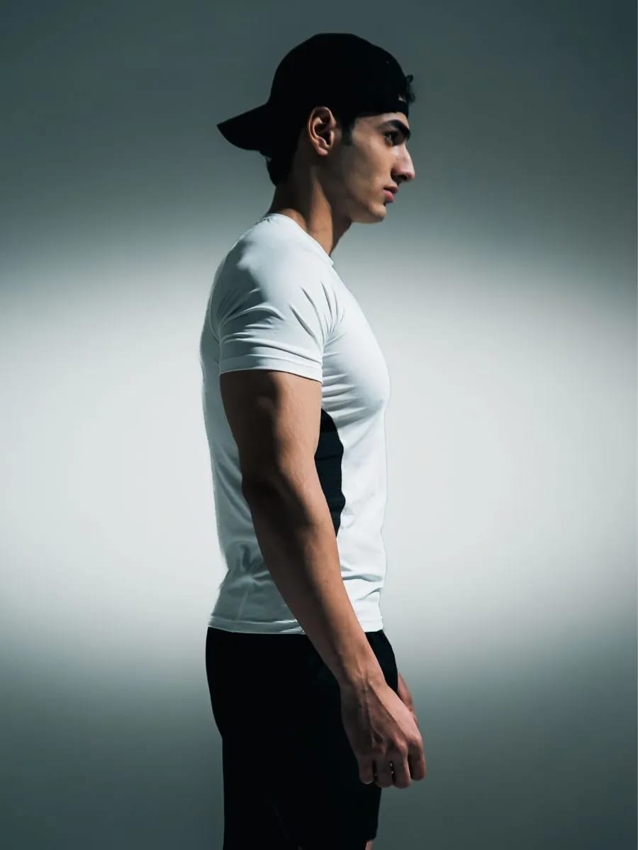 Panel White T-Shirt