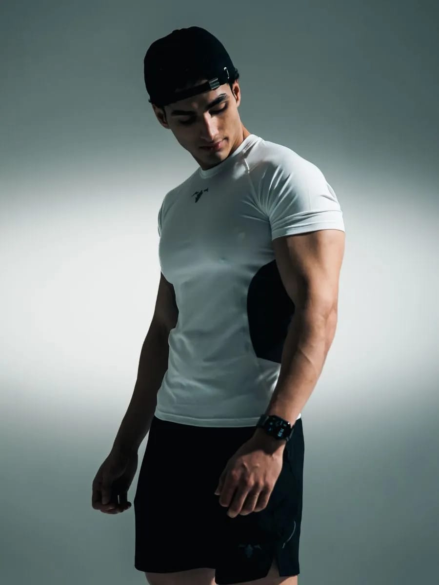 Panel White T-Shirt