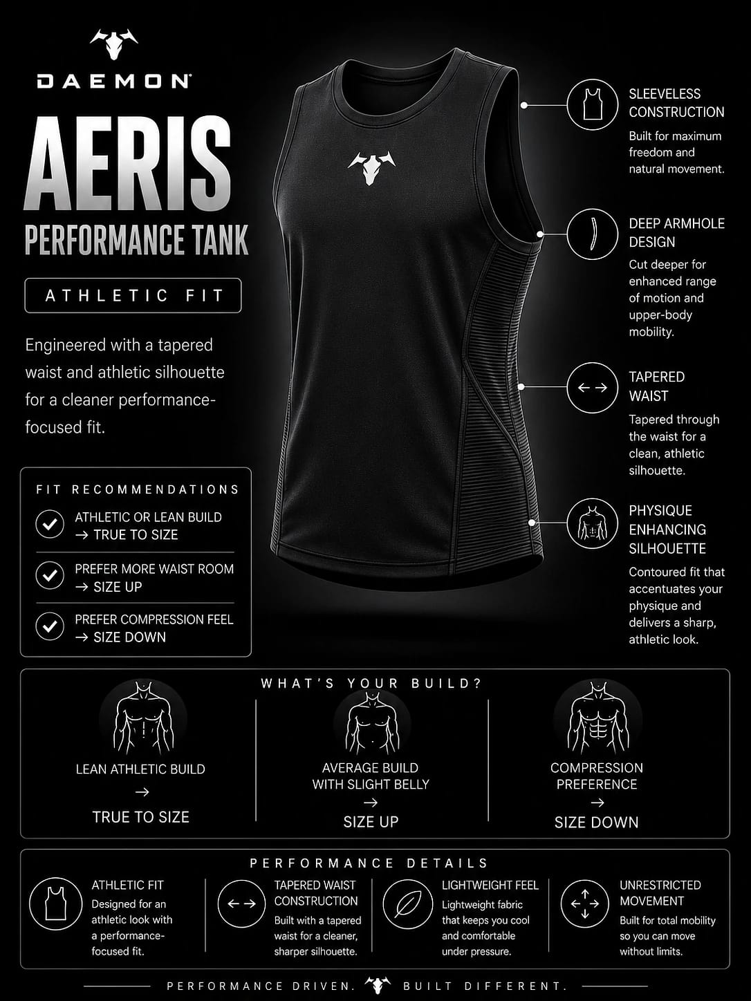 AERIS Performance Tank - Black