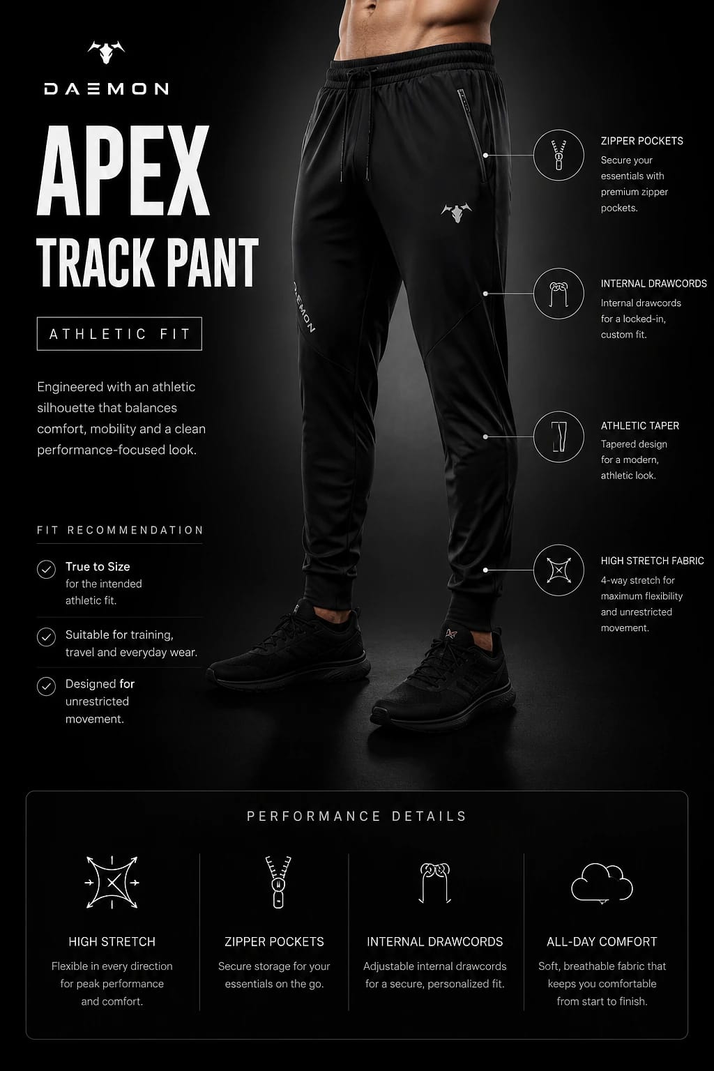 APEX Track pant - Black 
